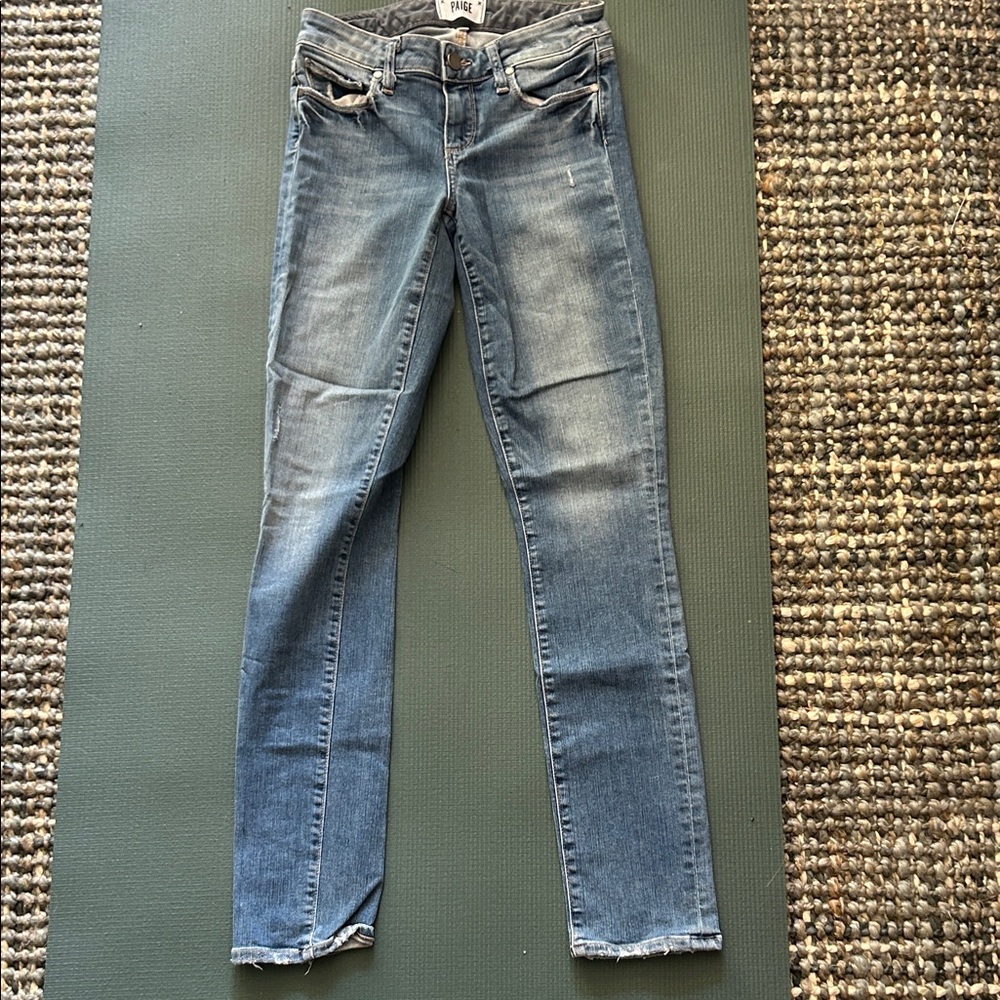 Paige Skyline Ankle Peg Blue Jeans
